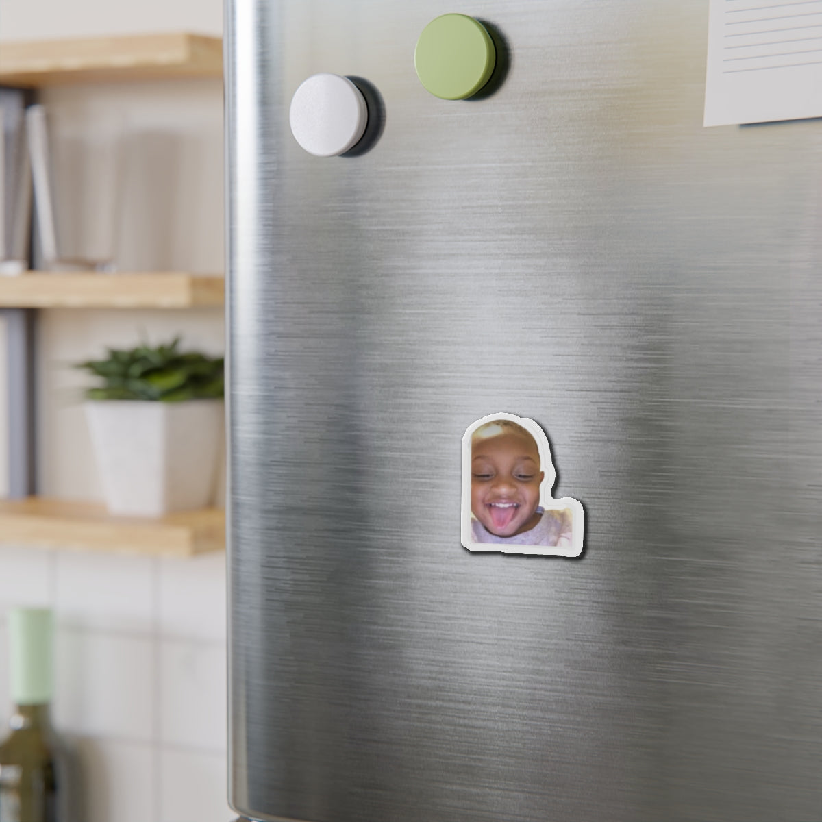 Die-Cut Magnet — Custom Funny Kid Face Photo Magnet