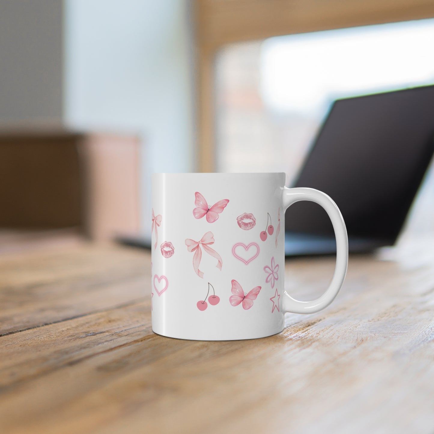 Pink Kawaii Doodles Mug - Sip in Style!