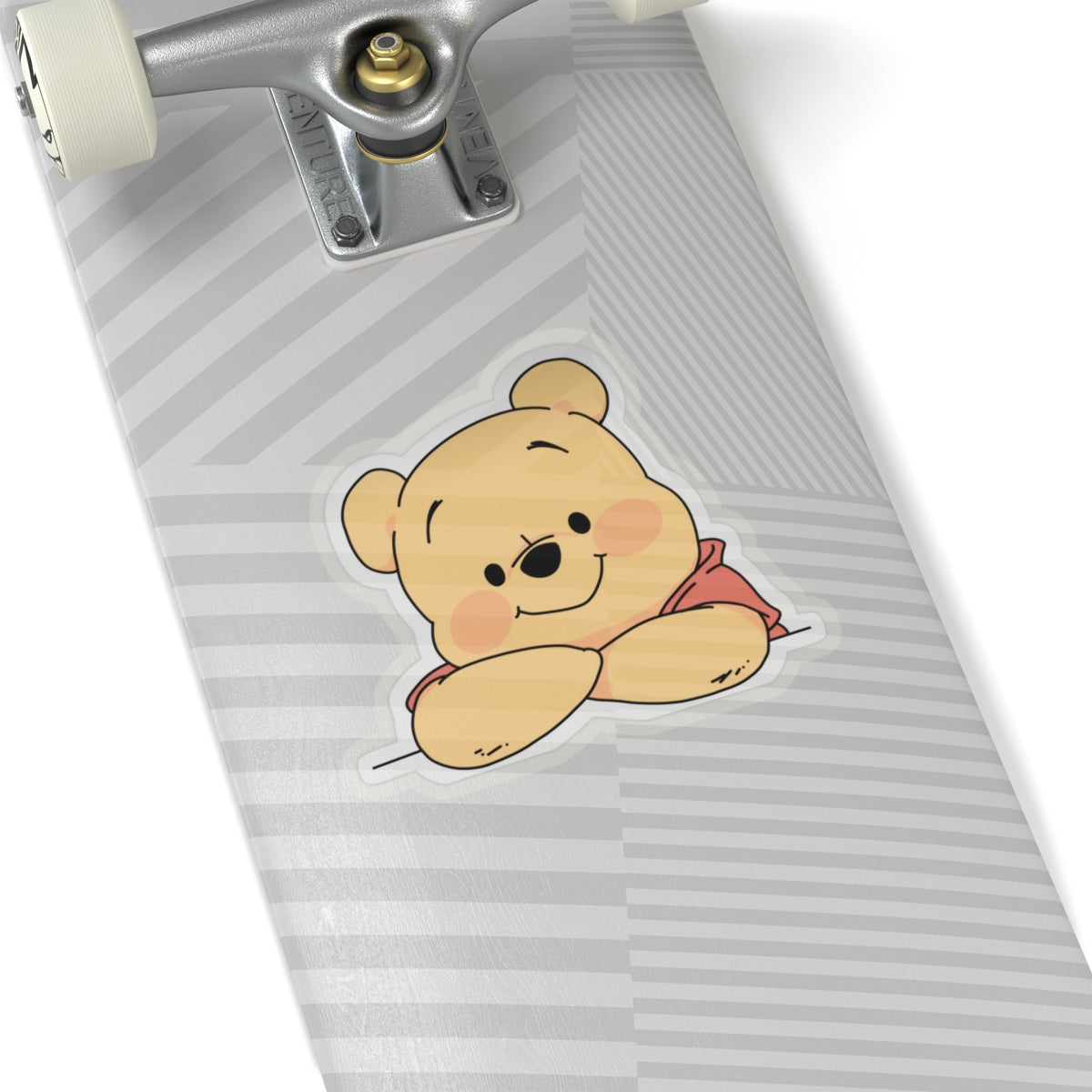 Cute Pooh Bear Kiss-Cut Sticker — Adorable Laptop & Water Bottle Decal