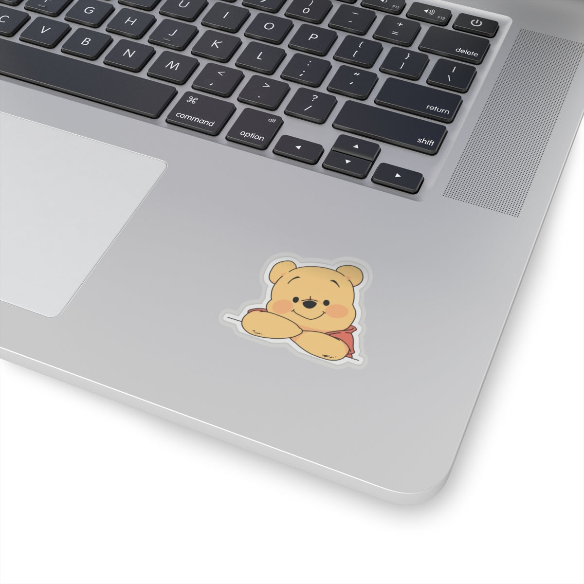 Cute Pooh Bear Kiss-Cut Sticker — Adorable Laptop & Water Bottle Decal