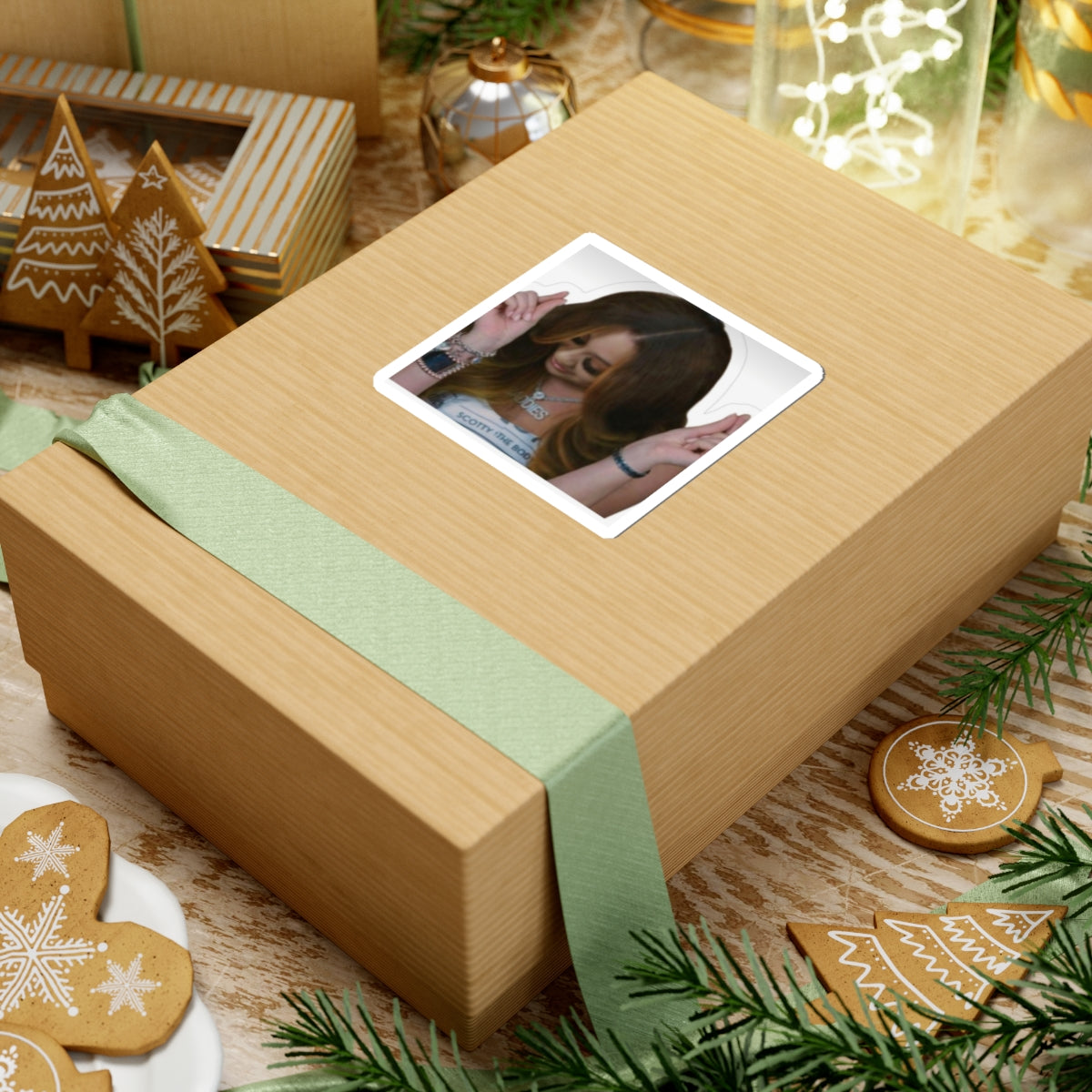 Kiss-Cut Sticker — Dancing Woman Photo Sticker (Laptop, Water Bottle Decal)