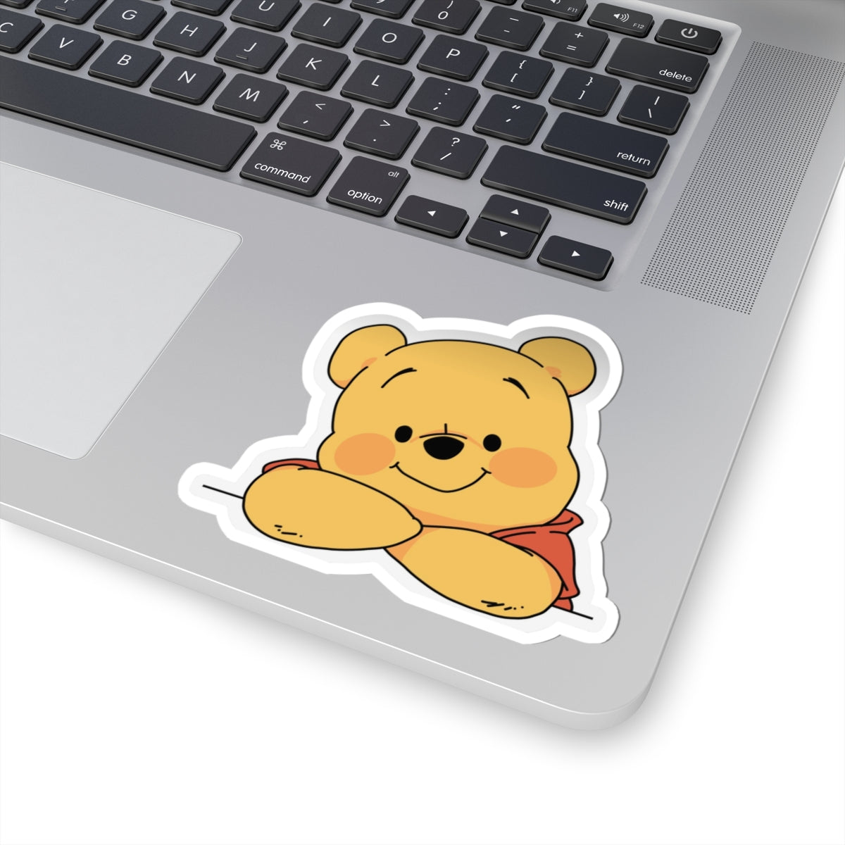 Cute Pooh Bear Kiss-Cut Sticker — Adorable Laptop & Water Bottle Decal