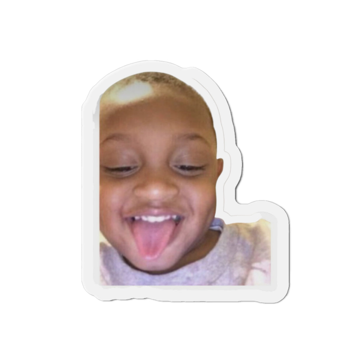 Die-Cut Magnet — Custom Funny Kid Face Photo Magnet