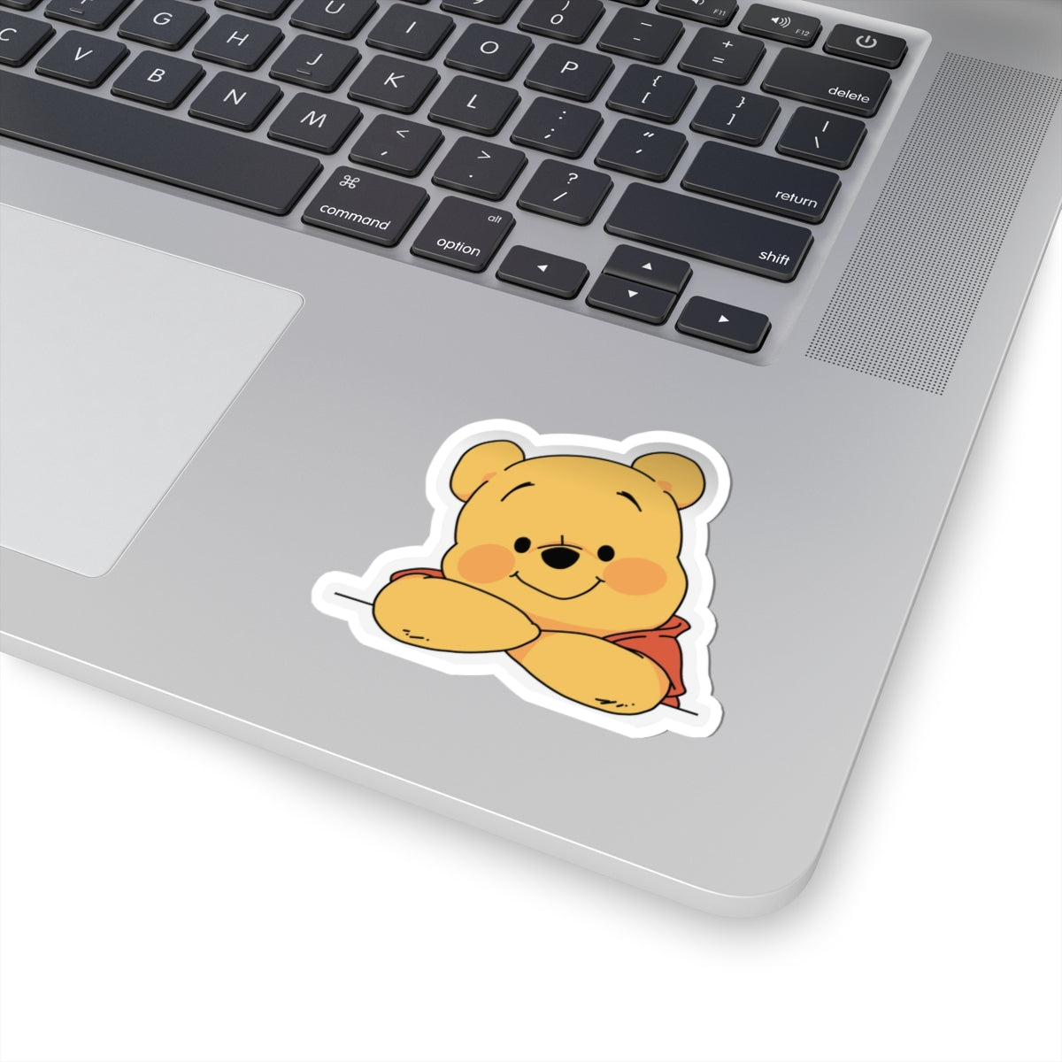Cute Pooh Bear Kiss-Cut Sticker — Adorable Laptop & Water Bottle Decal