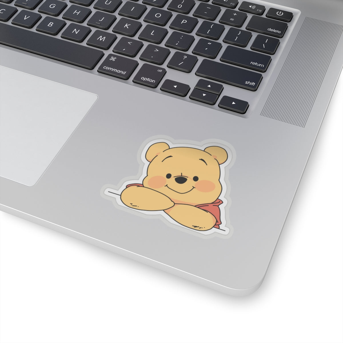 Cute Pooh Bear Kiss-Cut Sticker — Adorable Laptop & Water Bottle Decal