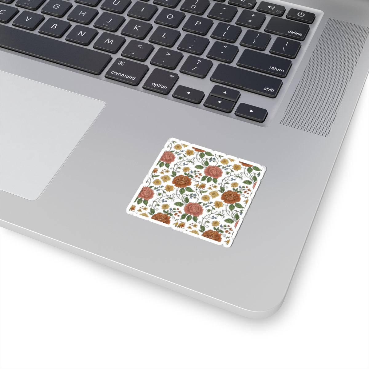 Rustic Floral Repeat Sticker | cottage floral pattern, vintage wallpaper