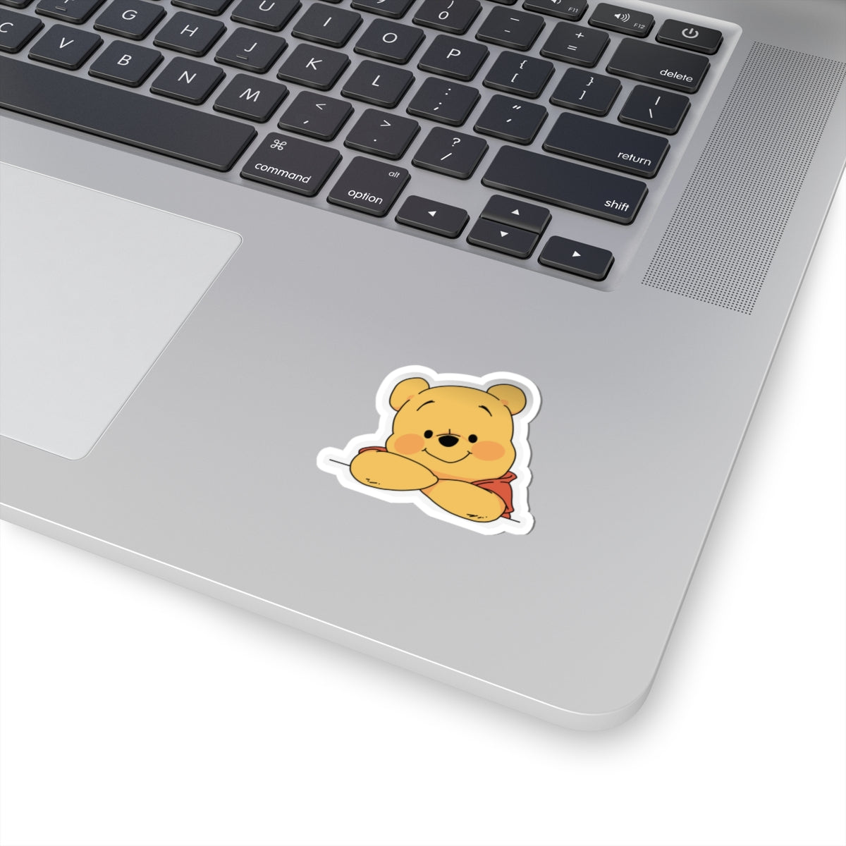 Cute Pooh Bear Kiss-Cut Sticker — Adorable Laptop & Water Bottle Decal