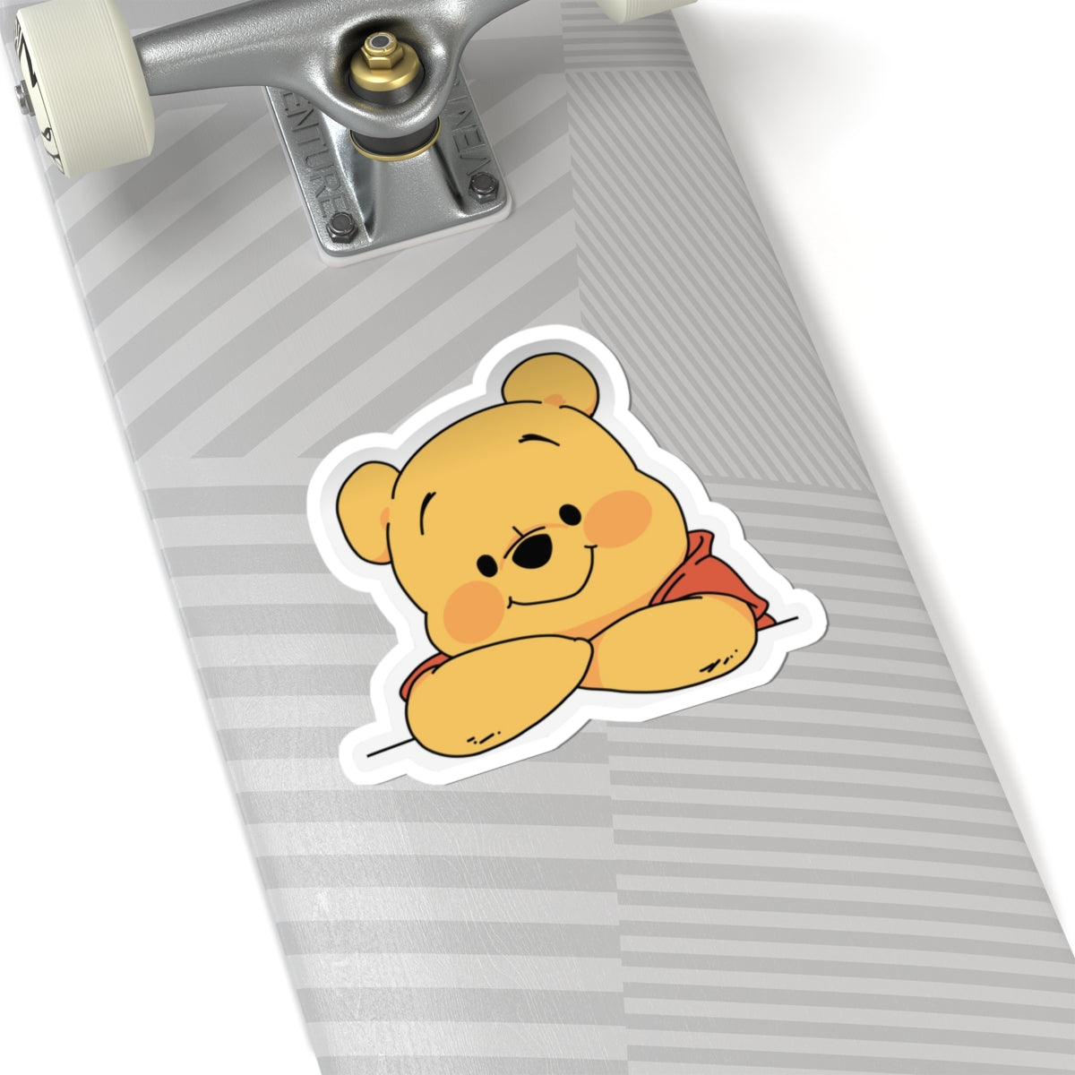 Cute Pooh Bear Kiss-Cut Sticker — Adorable Laptop & Water Bottle Decal