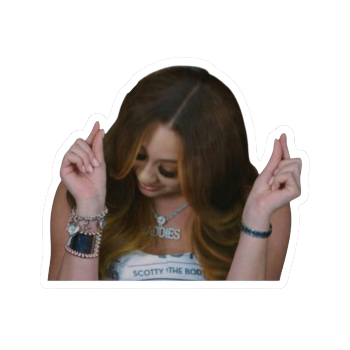 Kiss-Cut Sticker — Dancing Woman Photo Sticker (Laptop, Water Bottle Decal)