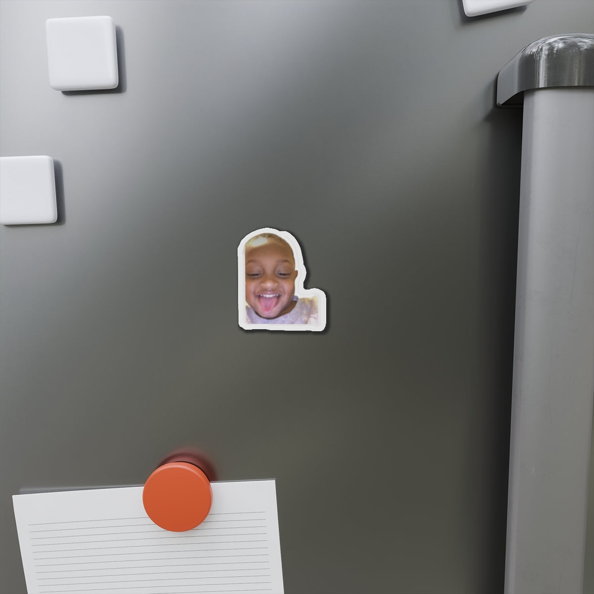 Die-Cut Magnet — Custom Funny Kid Face Photo Magnet